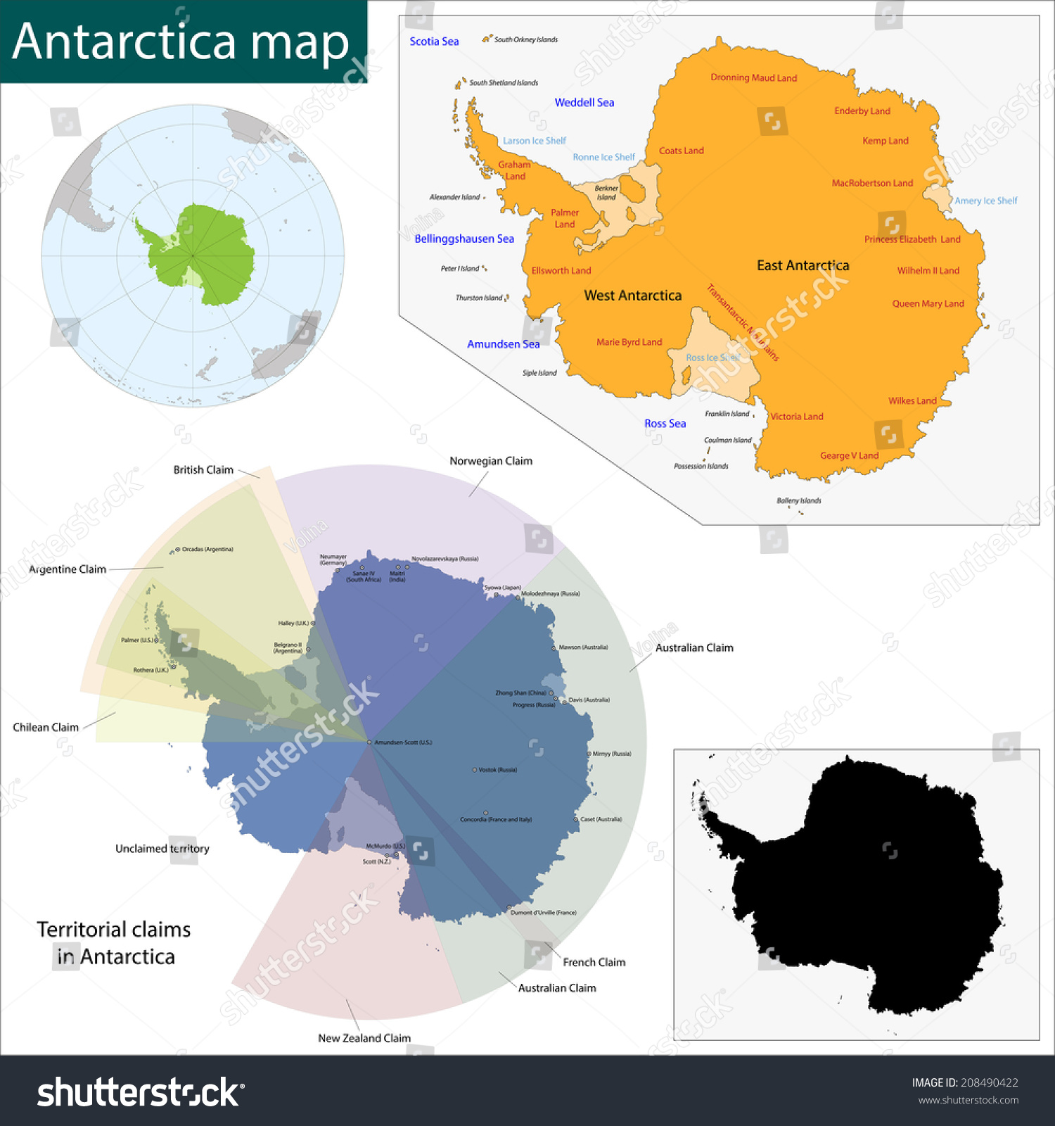 南极的地图绘制细节和高准确性-背景\/素材,符号