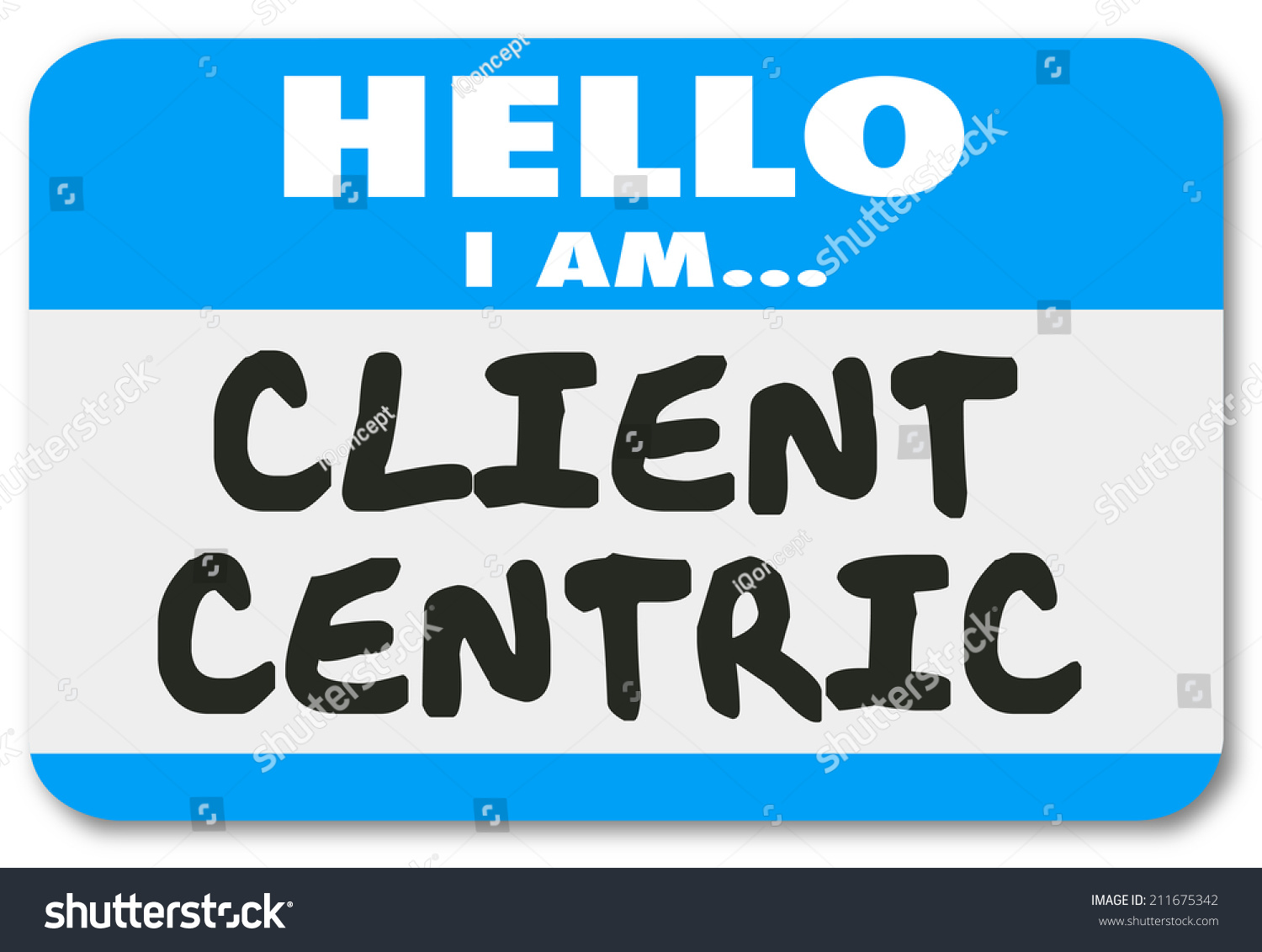 你好,我是以客户为中心的一个名字标签贴纸,显