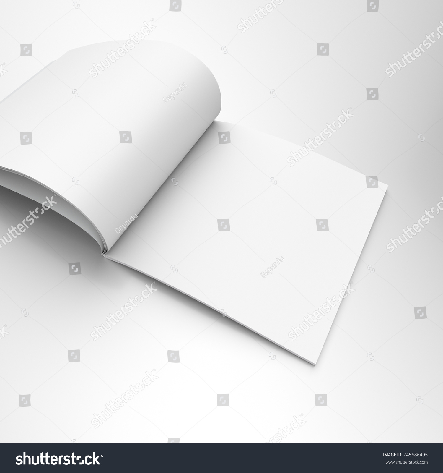 白色的空白正方形目录或杂志-/素材,物体-海洛()