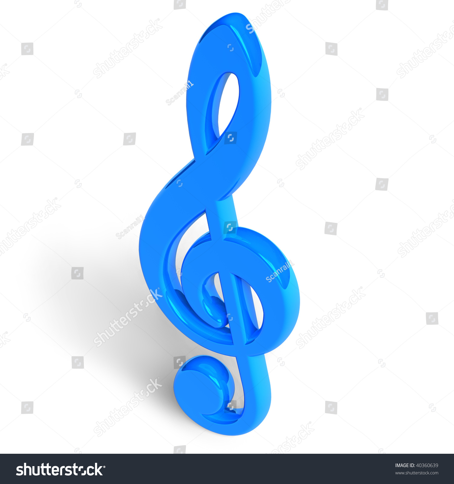 蓝色的高音谱号-插图/剪贴图