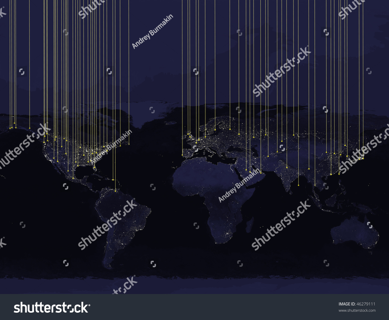 通信(世界地图由美国国家航空航天局)-背景\/素