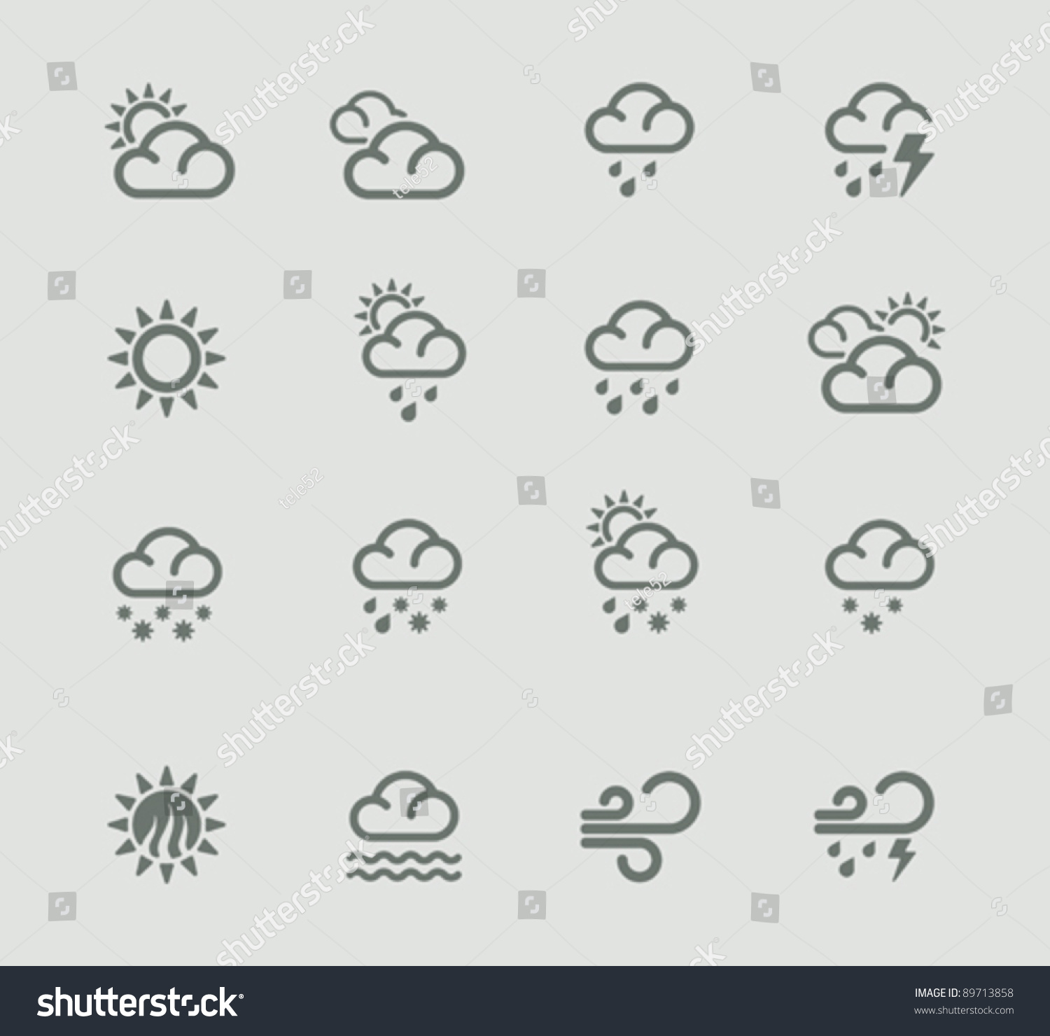 天气预报符号大全图解