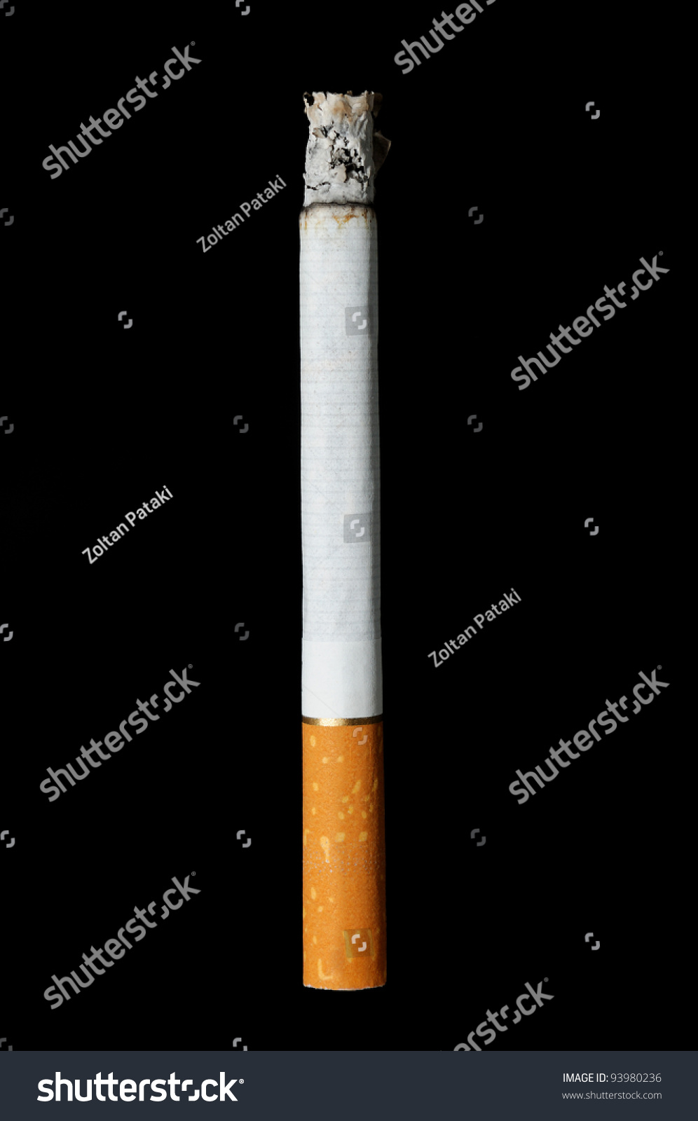 香烟灰隔离在黑色背景-其它,物体-海洛创意(He