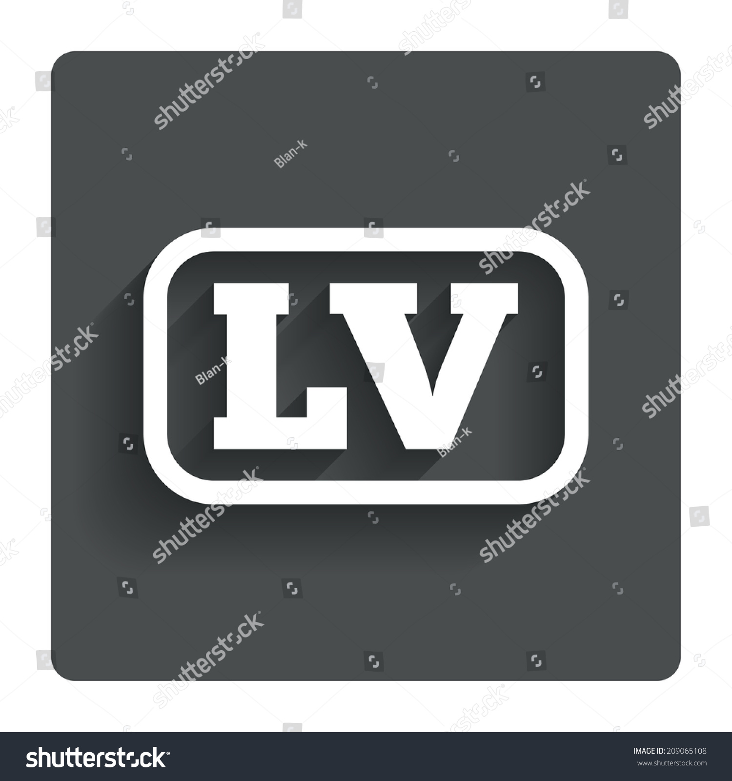 latvian language sign icon.