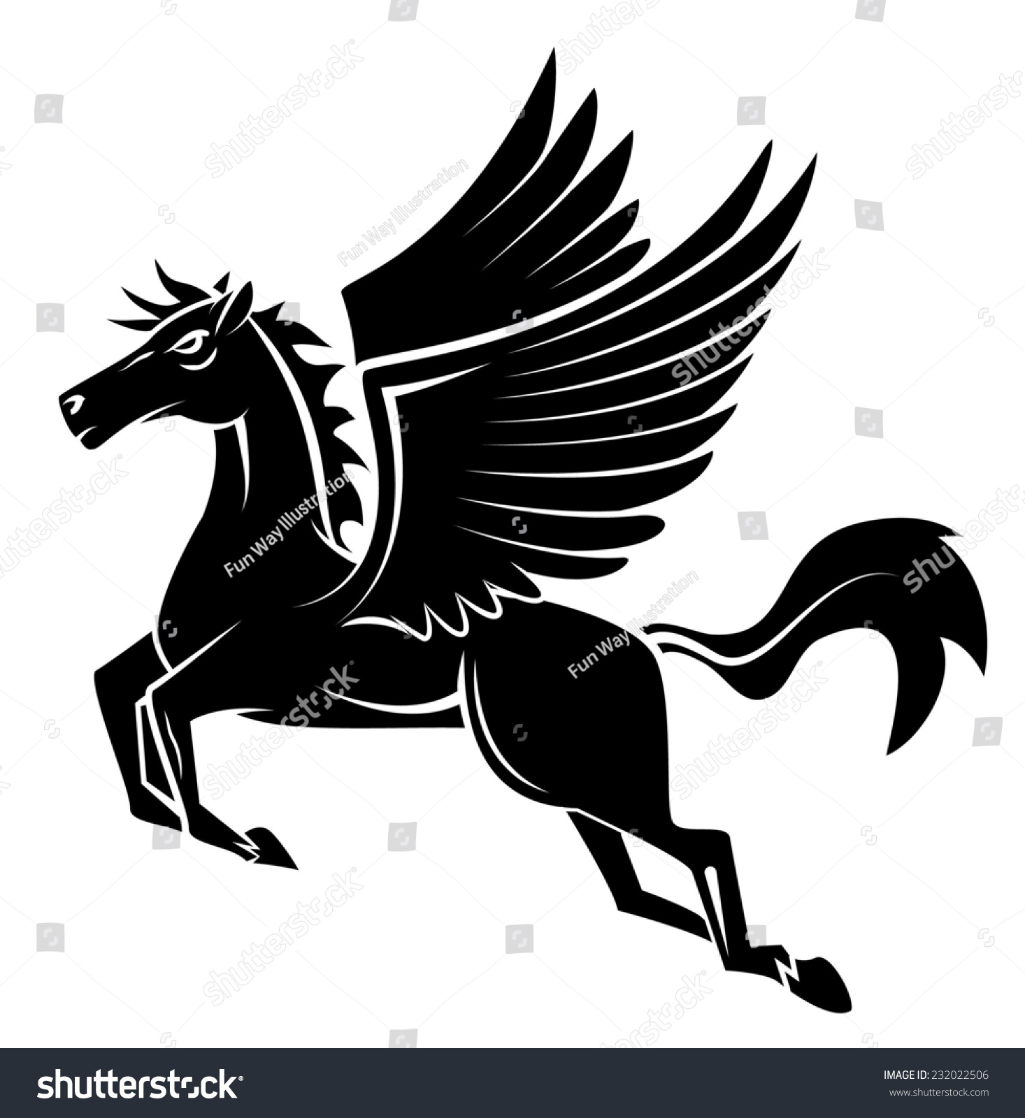 马翅膀纹身-动物/野生生物-海洛创意(hellorf)-shutterstock中国独家