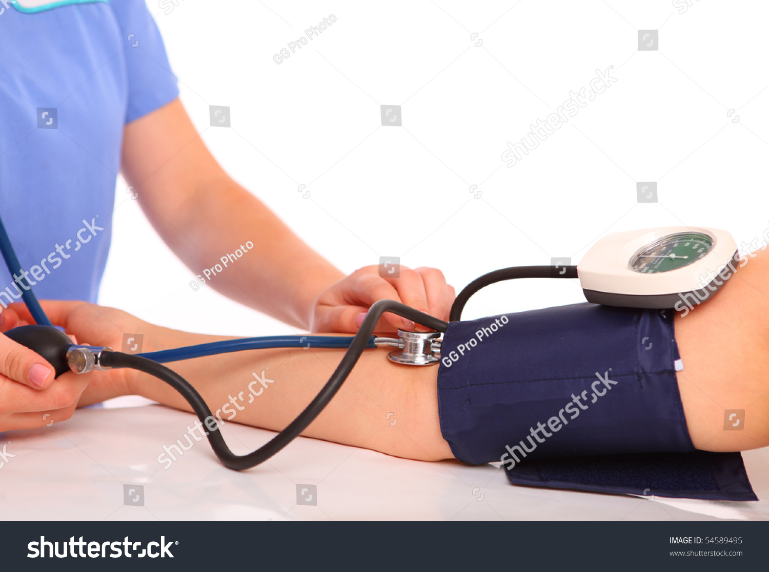 血压计听诊器放置图片图片
