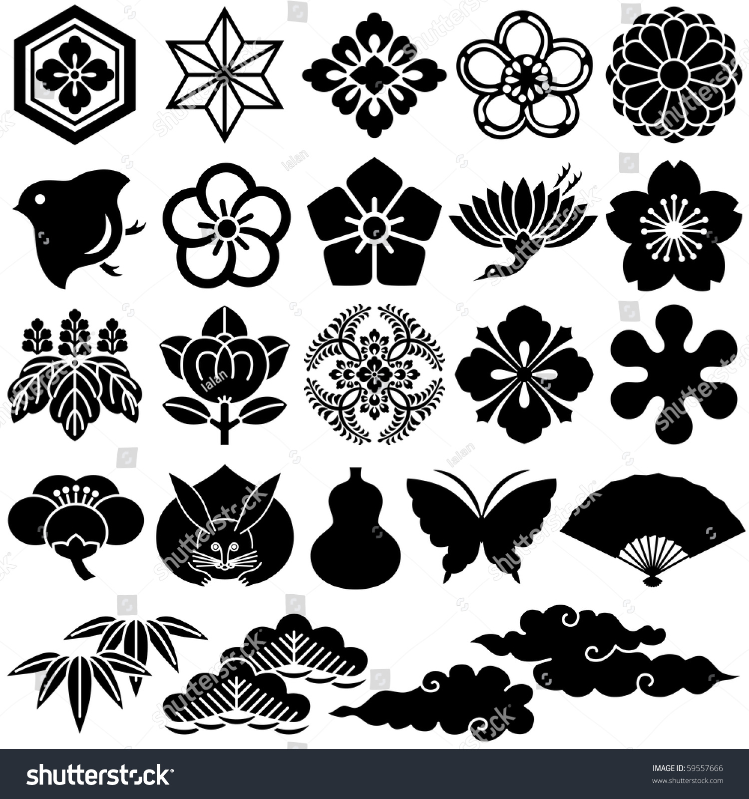 日本传统的图标-插图/剪贴图,符号/标志-海洛创意(hellorf)