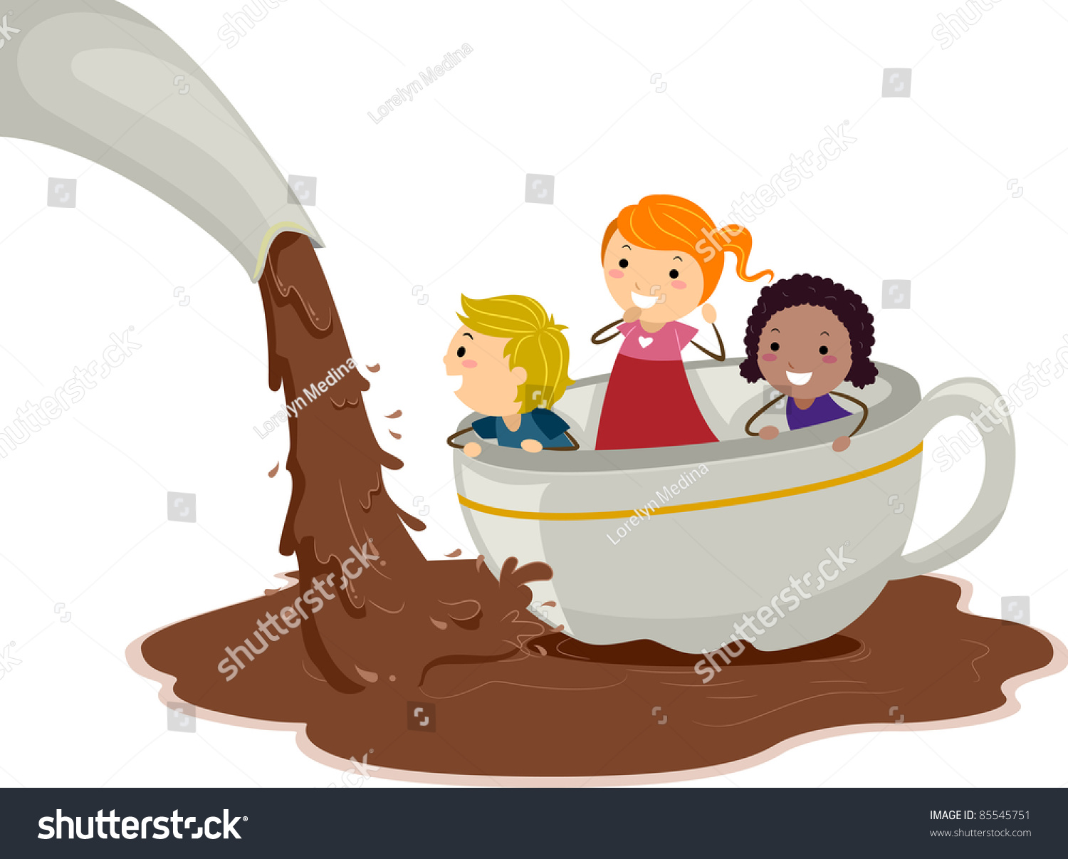 说明孩子在巧克力池塘